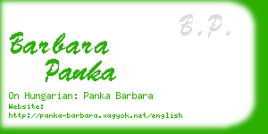 barbara panka business card